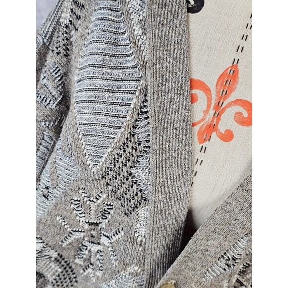 VTG 80’s Sweater Graphix Mens L USA Made Geometric Cardigan Sweater Grandpa EUC - Picture 2 of 12